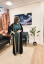 Golden Shadow Abaya "ظلّ الذهب" | Royal Green