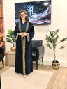 Golden Shadow Abaya " ظلّ الذهب " | Navy Blue