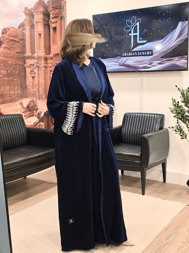 Pearl of the Sea abaya " درّة البحر " | Navy Blue
